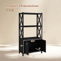 Bathroom Storage Cabinet with Open Shelves and Double Doors  product image