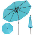 10FT Solar Patio Umbrella with 96 LED Lights and 35° Tilt product image