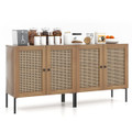 Rattan Buffet Sideboard Wine Cabinet (Set of 2) product image