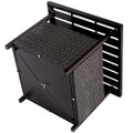 Outdoor Patio PE Rattan Wicker Steel Side Deck Table with Umbrella Hole product image