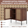 Rattan Buffet Sideboard Cabinet with Adjustable Shelf product image