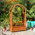 Wooden Raised Garden Bed with Lattice Trellises product image