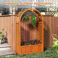 Wooden Raised Garden Bed with Lattice Trellises product image
