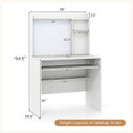 Computer Desk with Magnetic Whiteboard and Adjustable Shelf product image