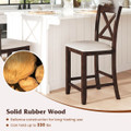 Rubber Wooden Bar Stools with Footrest (Set of 2 or 4) product image
