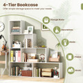 4-Tier Bookshelf  with 6 Storage Cubes product image