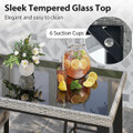 43.5" Outdoor Bar Table with Tempered Glass Top  product image