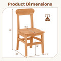 Patio Wooden Armless Dining Chair product image