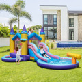 Inflatable Castle Water Slide with Handrails and Basketball Rim product image