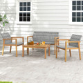 4-Piece Outdoor Furniture Set with Acacia Wood Frame  product image