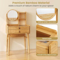 23.5" Compact Makeup Table Set with Stool  product image