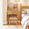 23.5" Compact Makeup Table Set with Stool  product image