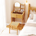 23.5" Compact Makeup Table Set with Stool  product image