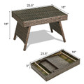 Folding Wicker Patio Coffee Table product image