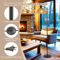 Modern Arc Standing Floor Lamp with Hanging Lampshade product image