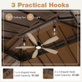 14 x 12-foot Hardtop Gazebo with Curtains and Overhang Eave Design product image