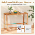 Acacia Wood Counter-Height Table with Slatted Tabletop product image