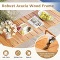 Acacia Wood Counter-Height Table with Slatted Tabletop product image