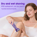 6-in-1 Women Electric Shaver Replaceable Heads for Whole Body Private Epilator Shaving Razor Nose Hair Trimmer Color Purple product image