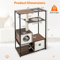  52" Tall Wooden Cat Tree with 2 Large Platforms and Scratching Posts product image