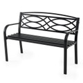 45.5" Outdoor Patio Garden Bench with Curved Armrests product image