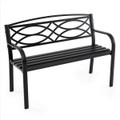 45.5" Outdoor Patio Garden Bench with Curved Armrests product image