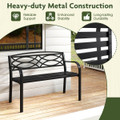 45.5" Outdoor Patio Garden Bench with Curved Armrests product image
