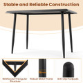 44" Kitchen Table with Faux Marble Tabletop product image