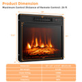 18" Electric Fireplace Insert with 3D Realistic Flame Effects product image