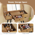 Vanity Desk with Flip Top Mirror and Built-In Power Outlets product image
