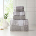 Kathy Ireland 6-Piece Chevron Jacquard Towel Set with LetsDry product image