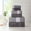 Kathy Ireland 6-Piece Chevron Jacquard Towel Set with LetsDry product image