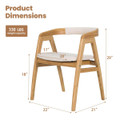 Bamboo Upholstered Dining Chair with Curved Back product image