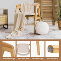 Bamboo Upholstered Dining Chair with Curved Back product image