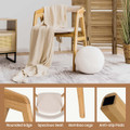 Bamboo Upholstered Dining Chair with Curved Back product image