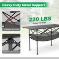 Folding Camping Table with Aluminum Tabletop and Mesh Bag product image