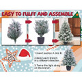 35-inch Snow Flocked Christmas Tree with Pinecones and Red Berries product image