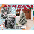 35-inch Snow Flocked Christmas Tree with Pinecones and Red Berries product image
