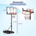 Height-Adjustable Outdoor Portable Basketball Hoop product image