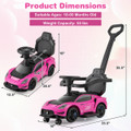 3-in-1 Kids Ride on Maserati Foot to Floor Push Car product image