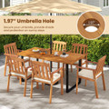 63" Acacia Wood Dining Table with Slatted Tabletop  product image
