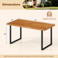 63" Acacia Wood Dining Table with Slatted Tabletop  product image