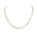 14K Yellow Gold Textured Paperclip Chain Necklace product image
