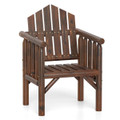 Outdoor Wood Armchair with Reclined Backrest product image