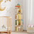  4-Tier Rotating Bookshelf with 360° Display Rack and Dividers product image