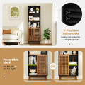 5-Tier Bookcase with 3-Position Adjustable Shelf  and Sliding Doors product image