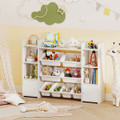 4-Tier Large Storage Cabinet with 6 Cubbies and 8 Removable Bins  product image