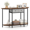 51" Polygonal Console Table with 2 Drawers product image