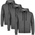 Men’s Fleece-Lined Full-Zip Hoodie (3-Pack) product image