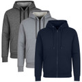 Men’s Fleece-Lined Full-Zip Hoodie (3-Pack) product image